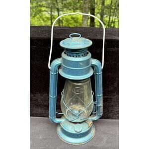 12” Vintage 1970’s Blue DIETZ Cold Blast Lantern Marked Kmart Hong Kong